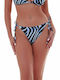 Bikini Slip με Κορδονάκια Σιέλ