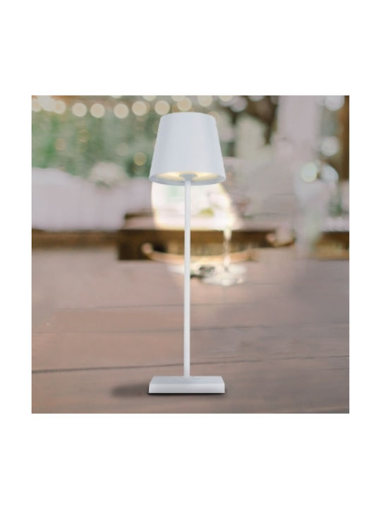GBC Table Lamp with White Shade and Base