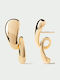 Kritsimis Earrings made of Silver Gold Plated with Stones