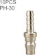Laize Ph-30 10 Pcs Self-Locking Type C Compressed Air Quick Fittings