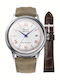 Orient Ανδρικό Ρολόι 40.5mm Αυτόματο με Μπεζ Δερμάτινο Λουράκι