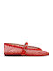Damen Ballerinas aus Lackleder in Rot Farbe