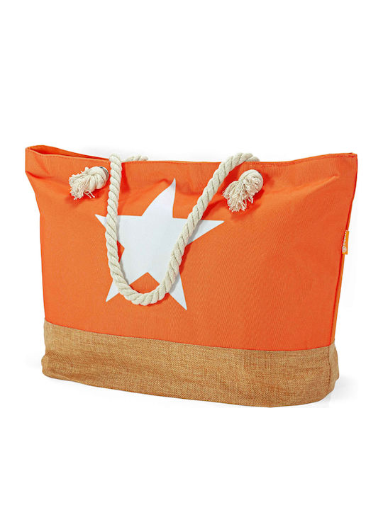 Benzi Fabric Beach Bag Orange