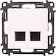 Valena Life Computer Socket 2xrj45 Cat.5e Ftp White 753154 5 Pcs