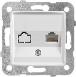 Panasonic Linnera S Computer Socket 1xrj45 Cat.5e White Glossy 91440032 Panasonic Linnera S Computer Socket 1xrj45 Cat.5e White Glossy 91440032
