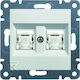 Lumina2 Computersockel Doppel Rj45 Cat 6 Ftp Weiß Wl2180