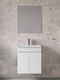 Furnibath Waschtisch mit Waschbecken & Spiegel L55xB60xH33cm White Laca