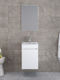 Furnibath Blat cu Lavoar & Oglindă L41xW60xH41cm White Laca