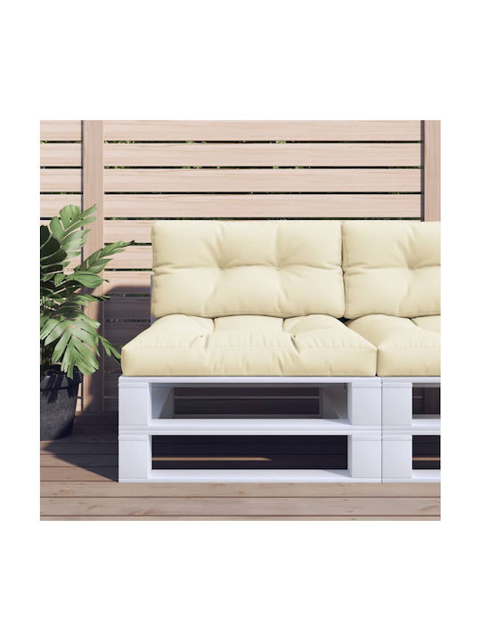 vidaXL Wasserdichtes Sitzbank-Kissen mit Rückenlehne Beige 2 Stück