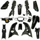 Motorcycle Plastic Kit for Honda Astrea Grand 100 Black