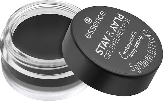 Essence Stay & Play Waterproof Eye Liner Gel 01 Black 5gr