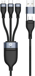 Conceptronic USB to Lightning / Type-C / micro USB Cable 1.5m ETTA05B15