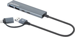 Manhattan USB Hub 4 Θυρών (USB-A) 181075 Manhattan USB Hub 4 Θυρών (USB-A) 181075