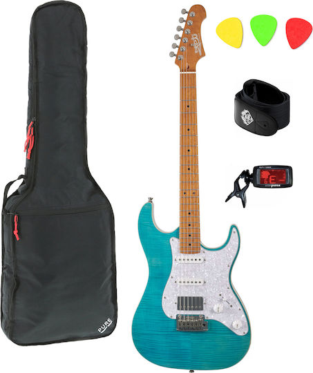 Jet Guitars Σετ Ηλεκτρική Κιθάρα ST Style Μπλε