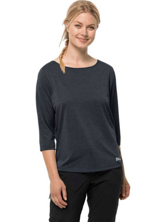 Women's Blouse Long Sleeve Dark Blue