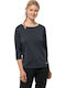 Women's Blouse Long Sleeve Dark Blue