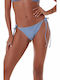 Slip Bikini Cu Dantelă Albastru Deschis