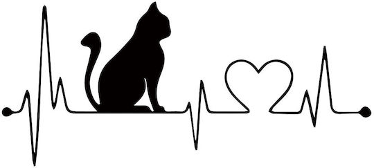 Αυτοκόλλητα Pet Αυτοκινήτου Βιτρίνας Lovely Cat