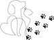 Αυτοκόλλητα Pet Αυτοκινήτου Βιτρίνας Lovely Paws