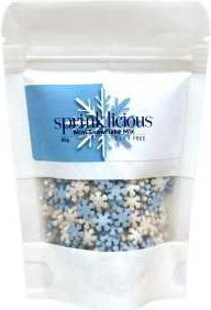 Sprinklicious Mix Mini Snowflakes 7mm 80g E171 Free