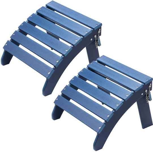 Set Vevor Adirondack Ottoman 2 Suport pentru Picioare 18,7l X 18,9w X 13,8h Inch HDPE Albastru