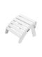 Vevor Adirondack Ottoman 17,7l X 19,7w X 13,8h Ίντσες Hdpe Πτυσσόμενο Υποπόδιο Λευκό