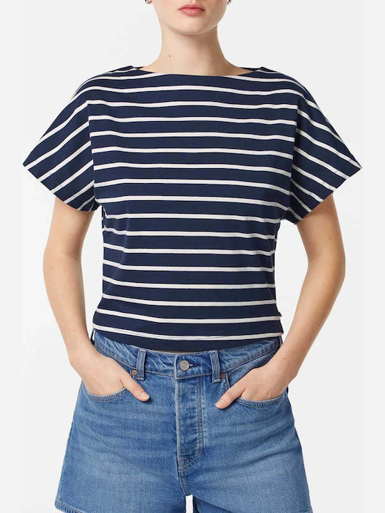 Scotch & Soda Дамска Блуза Neck Midnight Синя Soft Ice