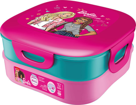 Maped Picnik Πλαστικό Παιδικό Δοχείο Φαγητού Barbie 1.4lt Ροζ
