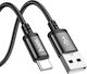 Hoco X89 Редовна USB 2.0 Кабел USB-C мъжки - USB-A мъжки 60W Черен 2м