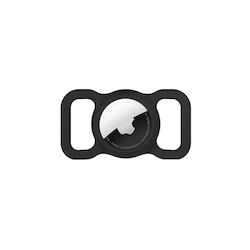 Hurtel Colier pentru animale de companie Cazul de colier Silicon pentru AirTag în culoarea Negru