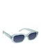 Eyelead Women's Sunglasses with Blue Plastic Frame and Blue Gradient Polarized Lens