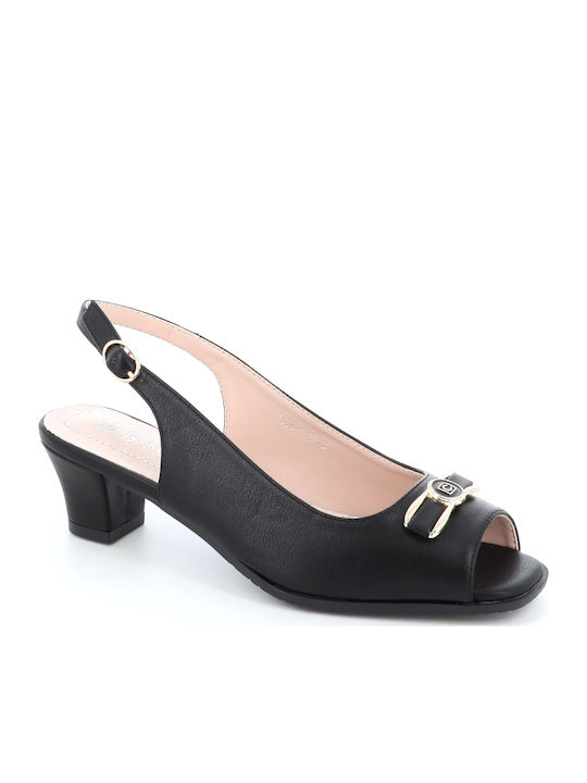 B-Soft Heels with Strap Black 41/1955-422 Black