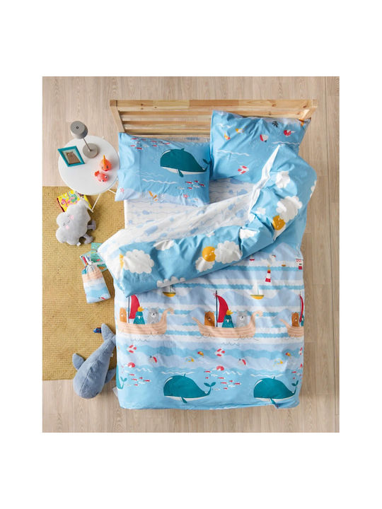 Kentia Set Einzeln Balena Hellblau 160x270cm