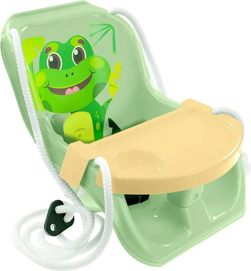 Mochtoys Κούνια με Ζώνη Ασφαλείας Πλαστική Frog Πράσινη