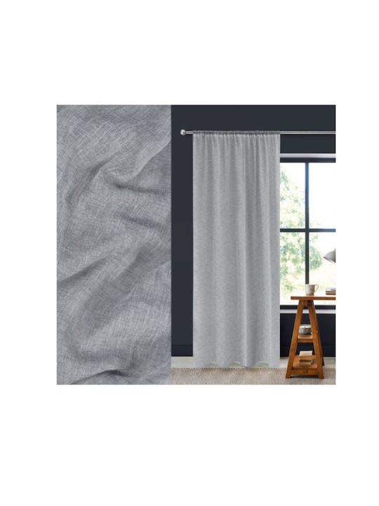 Homestyle Κουρτίνα με Τρέσα Γκρι 140x260εκ.