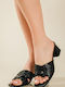 Mules mit Chunky Absatz in Schwarz Farbe