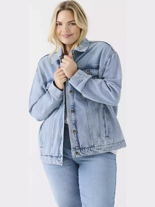 Women's Long Jean Jacket for Spring or Autumn Blue