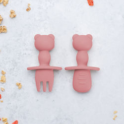 AppeKids Set Baby Besteck mit Temperaturanzeige aus Silikon für 6+ Monate Rosa 2Stück AppeKids Set Baby Besteck mit Temperaturanzeige aus Silikon für 6+ Monate Rosa 2Stück