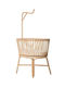Polihome Baby Crib Weave Beige with Mattress 60x90cm