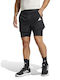 Gym+ 2-in-1 Sport Herren Shorts Schwarz