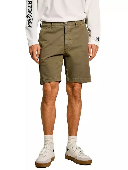 Pepe Jeans Ανδρική Βερμούδα Chino Χακί