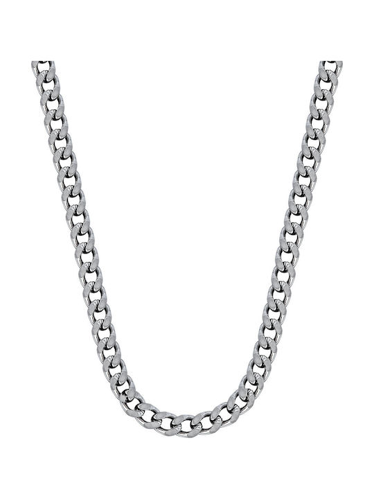 Kiriakos Gofas Chain Neck made of Steel Thin Thickness 3mm and Length 55cm