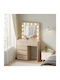 Bodenstehende Schminktisch Schlafzimmer Holz Sonama mit Spiegel 80x40x140cm