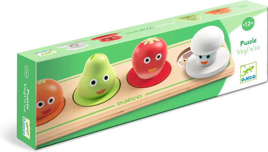 Holz Kinder Steckpuzzle für 1+ Jahre 4pcs Djeco