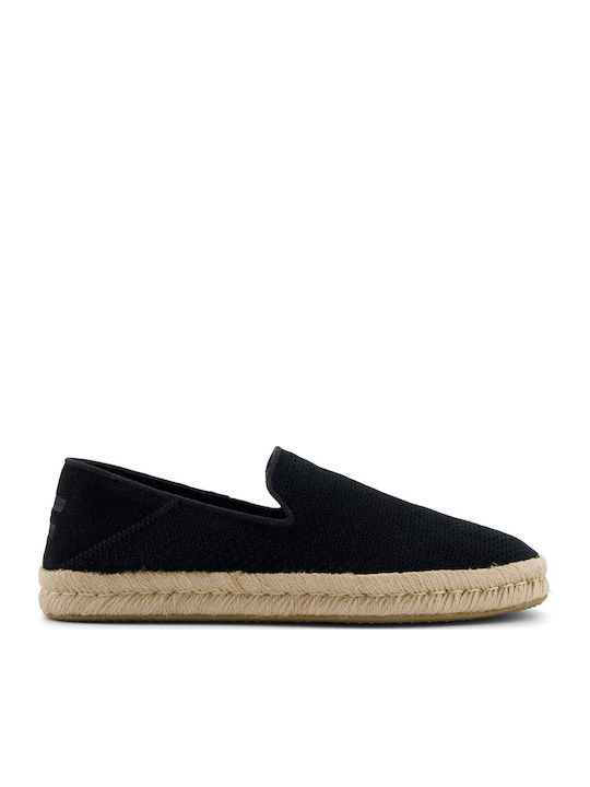 Santiago Suede Men's Espadrilles in Black Color
