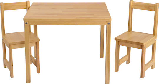 Kids Table and Chairs Set for Painting made of Wood Affetto