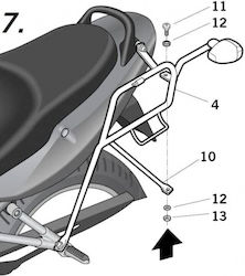 Стойки за странични куфари Shad за Suzuki Gsf 650 11-15 S0gs61sf Стойки за странични куфари Shad за Suzuki Gsf 650 11-15 S0gs61sf