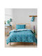 Kentia Sheet Set Single Cotton Light Blue 160x245cm 3pcs