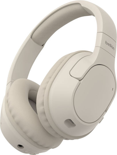 Belkin SoundForm Surround Kabellos / Kabelgebunden Über Ohr Kopfhörer mit 60 Stunden Betriebszeit und Quick Charge Sand