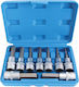 Techman Nüsse Sechskant mit Vierkant-Antrieb 1/2" Set 9Stück